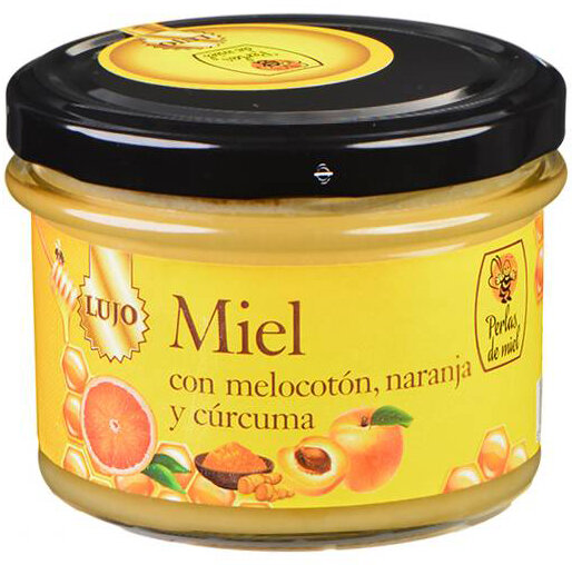Dulce ruso. Мiel con melocoton. naranja y curcuma lujo, 250 g