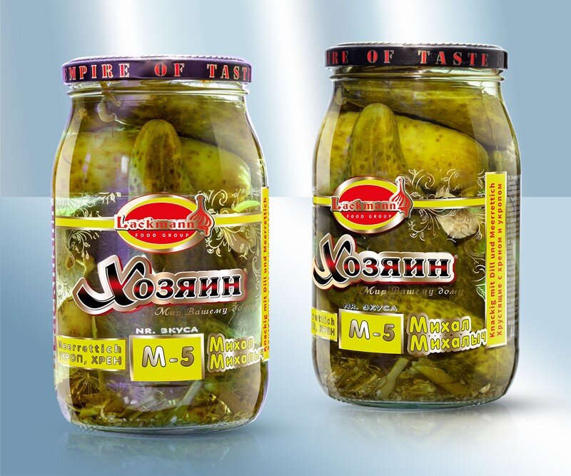 Pepinos M-5 con rбbano picante y eneldo, 880 ml