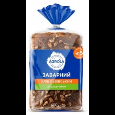 Хлеб Agrola Заварной с семечками ЛЬВОВСКИЙ 450 г
