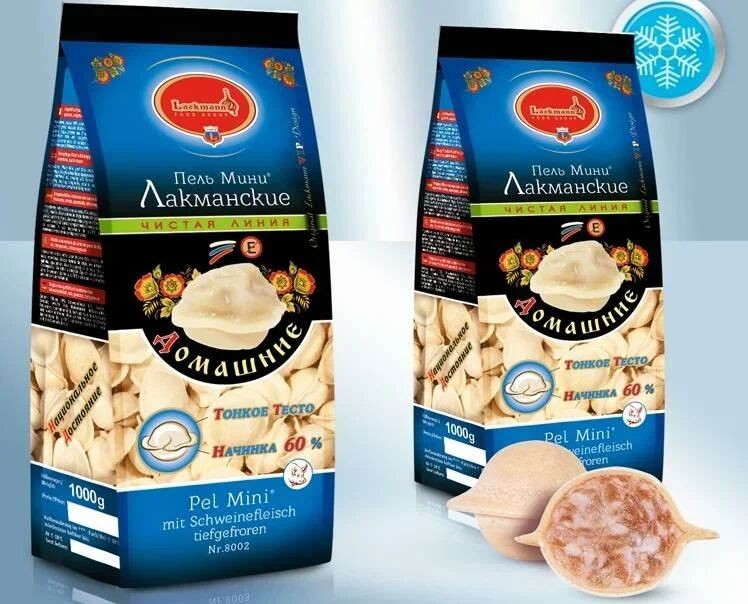 Pelmeni  "Sibirskie" carne de cerdo, Lackmann, 900 g