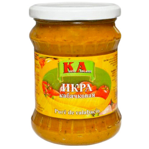 Comida russa. Abobrinha puré, 460 g