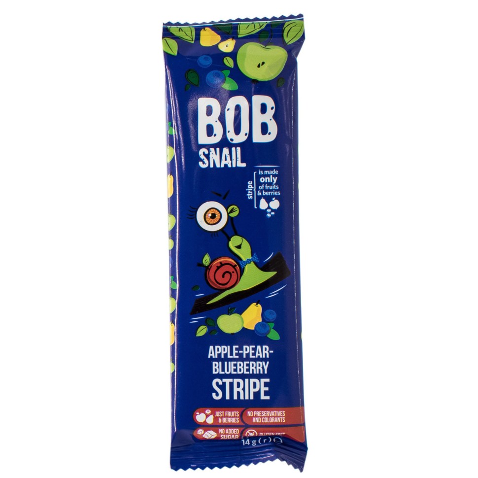 Snail Bob maçã-pêra-mirtilo 14g