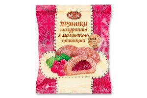 Pan de jengibre glaseado con relleno de frambuesa BKK m/u 190g