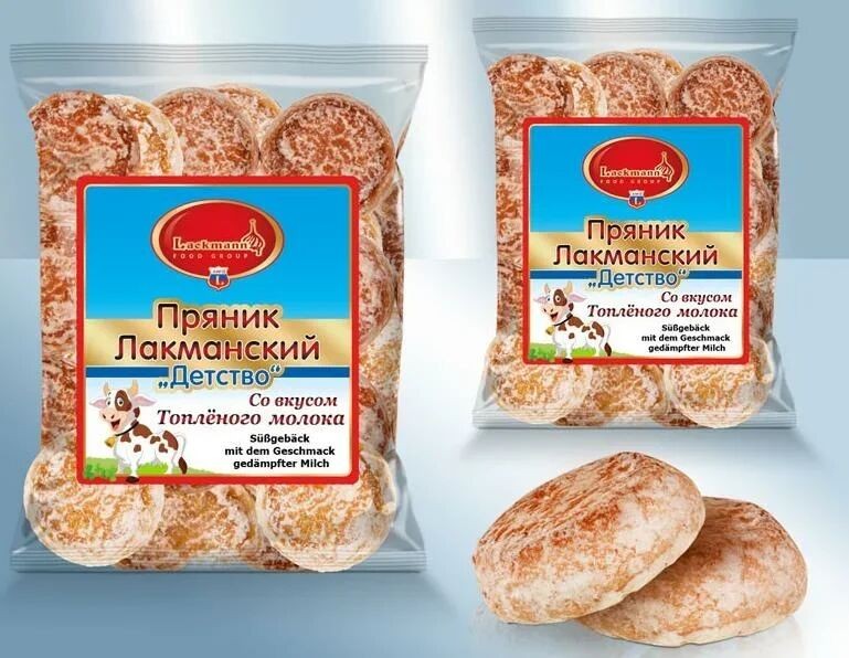 Pão de gengibre Lackmansky "Infância" com sabor de leite assado, 400 g