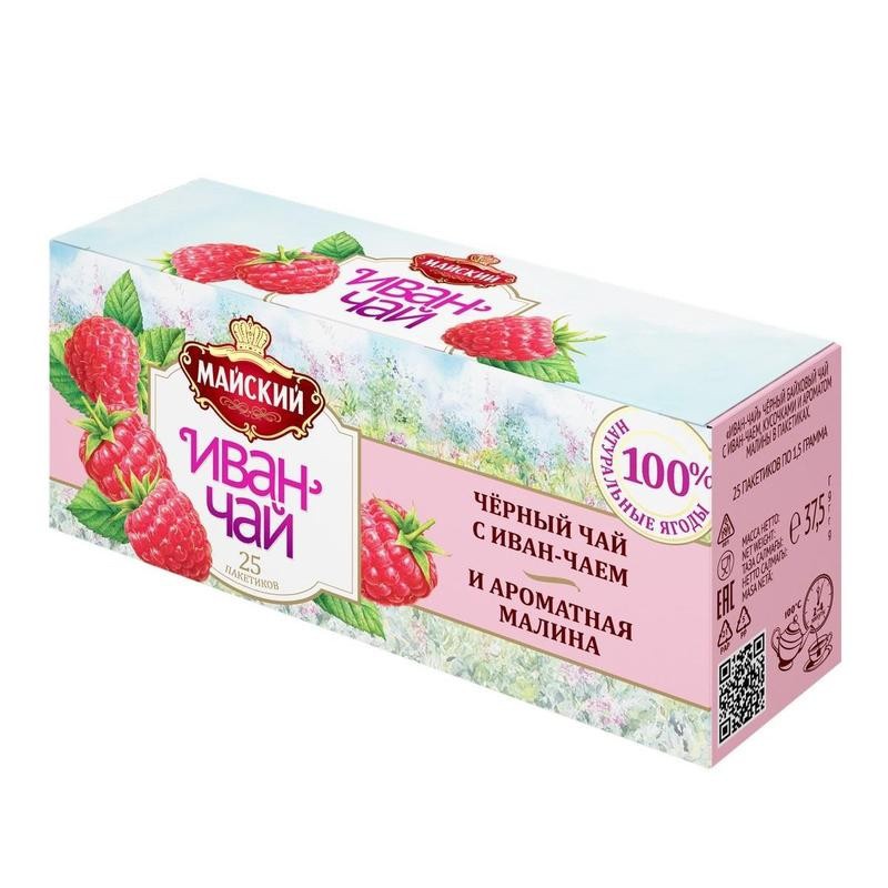 Té Maisky Ivan-chai frambuesa negra 25*1.5g