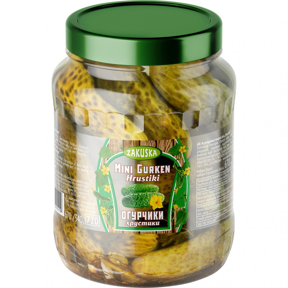 pepinos crujientes 720 g