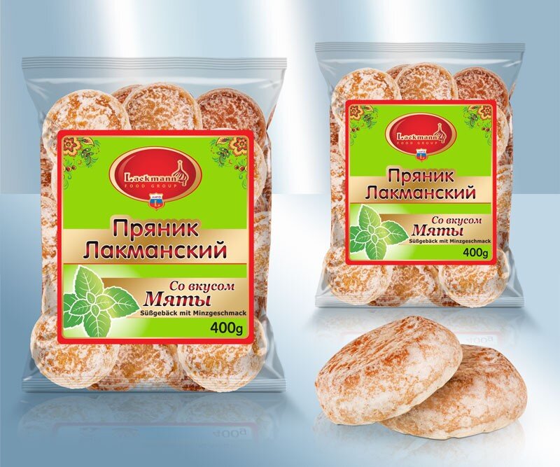 Пряники "Lackmann" м&#39;ятні, 400 г
