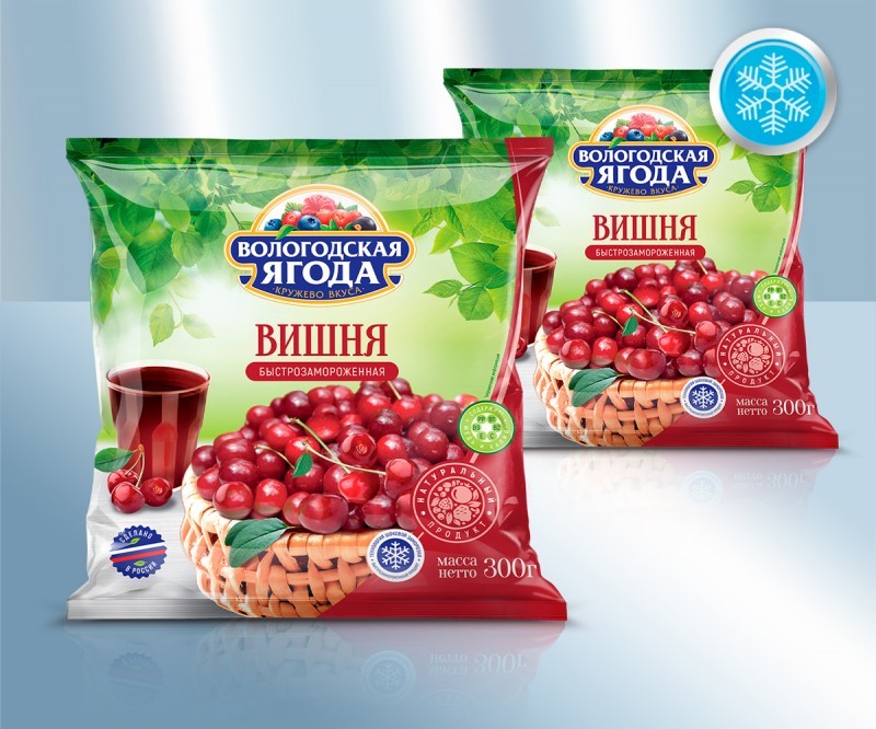 Вишня без косточки, замороженная, 300 г