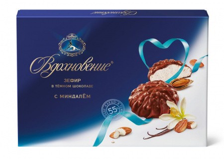 Зефир Вдохновение в темном шоколаде, миндаль, 275