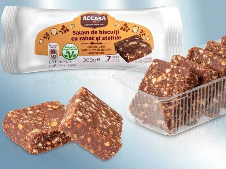 Пирожное "Accasa" с лукумом и изюмом "Салями", 300 г