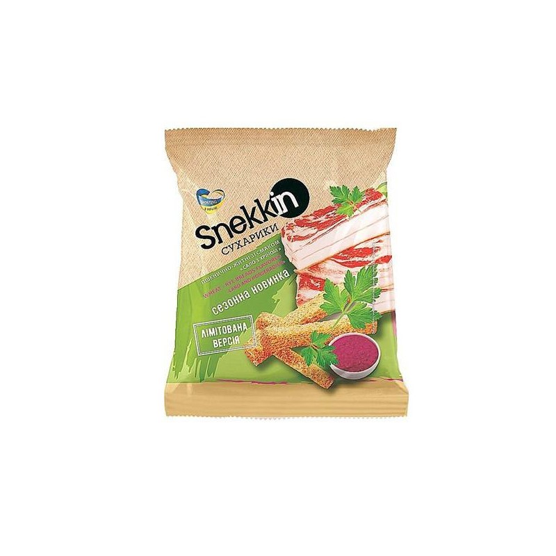 Сухарики со вкусом сала и хрена 0,07г