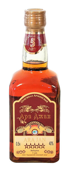 Коньяк армянский "Aра Джан" 5 звезд, 40% , 0.5 л