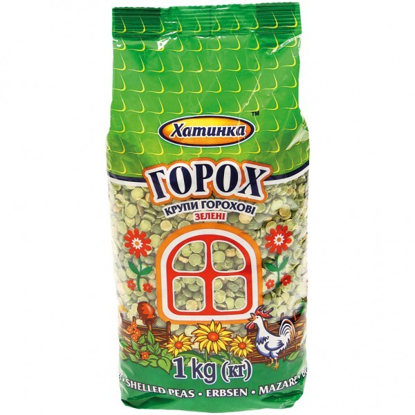 Горох зеленый 1кг Хатинка