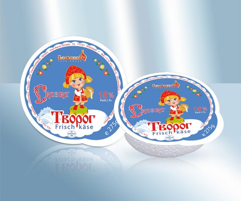 Творог Lackmann "Молочная сказка" 15%  жирности, 275 г