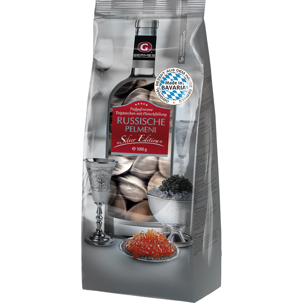 Pelmeni com carne de porco e boi picada, 1000 g