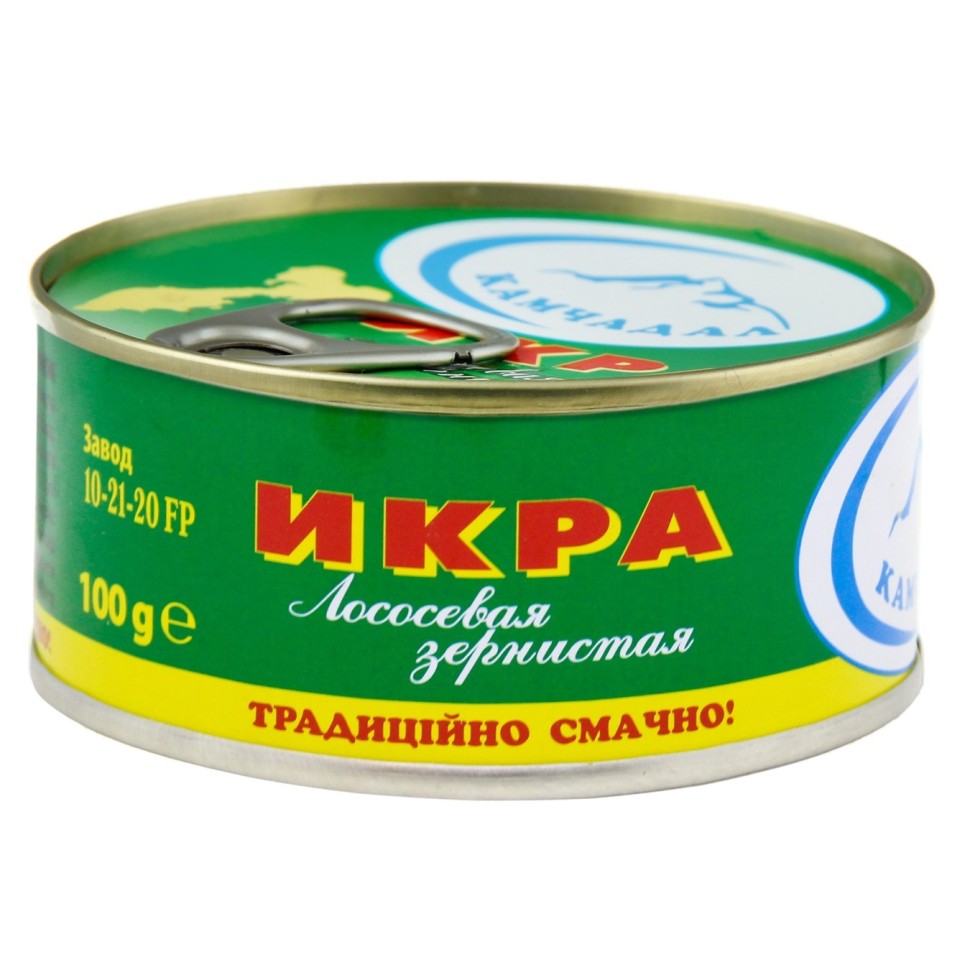 Икра лососевая Камчадал зернистая 100г ж/б