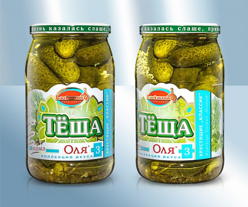 Огурцы "Теща" хрустящие, 800 г