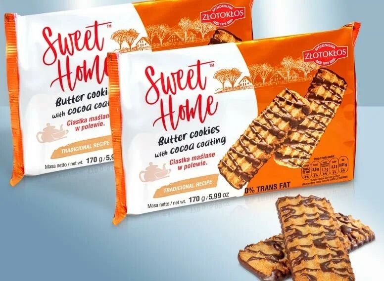 Galletas con cobertura de cacao, 170 g