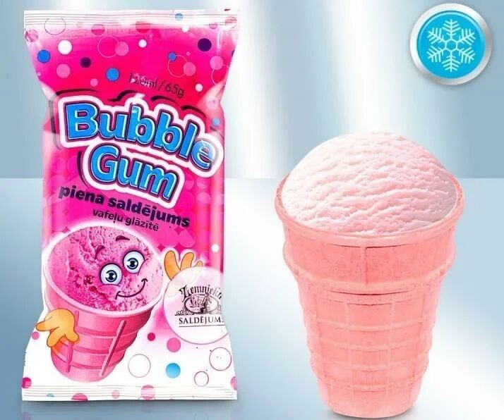Chicle helado en taza waffle, 65 g
