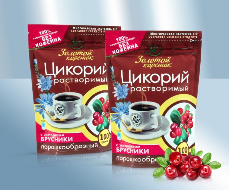 Цикорий растворимый с экстрактом брусники, 100 г