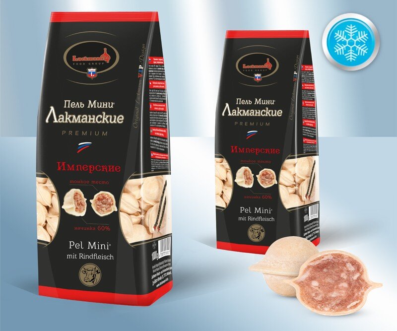 Pelmeni "Imperskie" com carne moída, Lackmann, 900 g