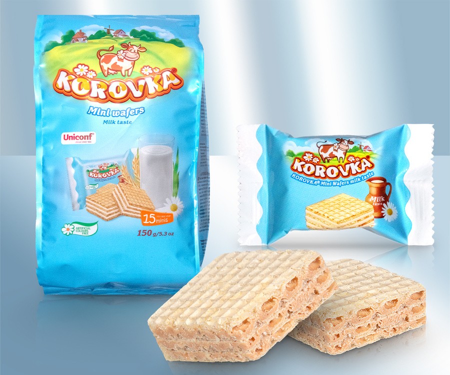 Вафли с молочной начинкой 150г