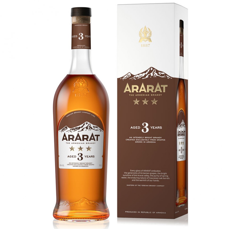 Coñac ARARAT 3 estrellas 0,7 l
