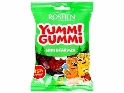 Конфеты желейные YUMMI GUMMI 70гр РОШЕН