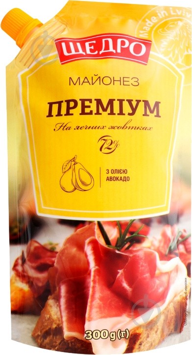 Mayonesa TM SHCHEDRO Premium 72% 300 g 