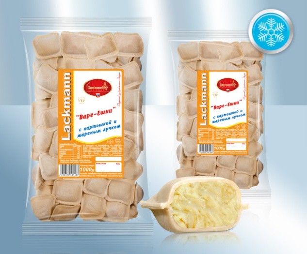 Bolas de masa hervida "Vare-Eshki" con patatas y cebollas fritas