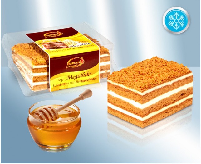 Торт "Медовик" на сметане, со вкусом меда, замороженный 350г