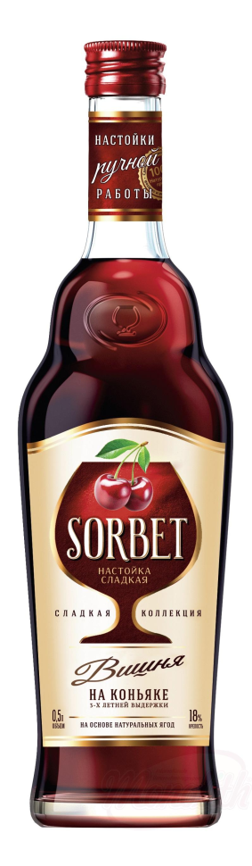 Tintura de cereza con coñac 18% 0,5l