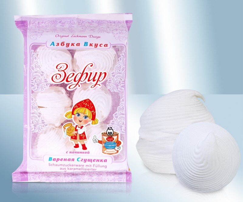 Зефир "Азбука вкуса" варёная сгущёнка, 320 г