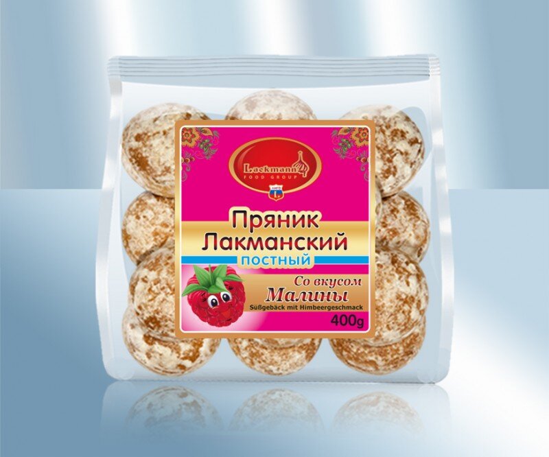 Pão de mel com sabor de framboesa, 400 g
