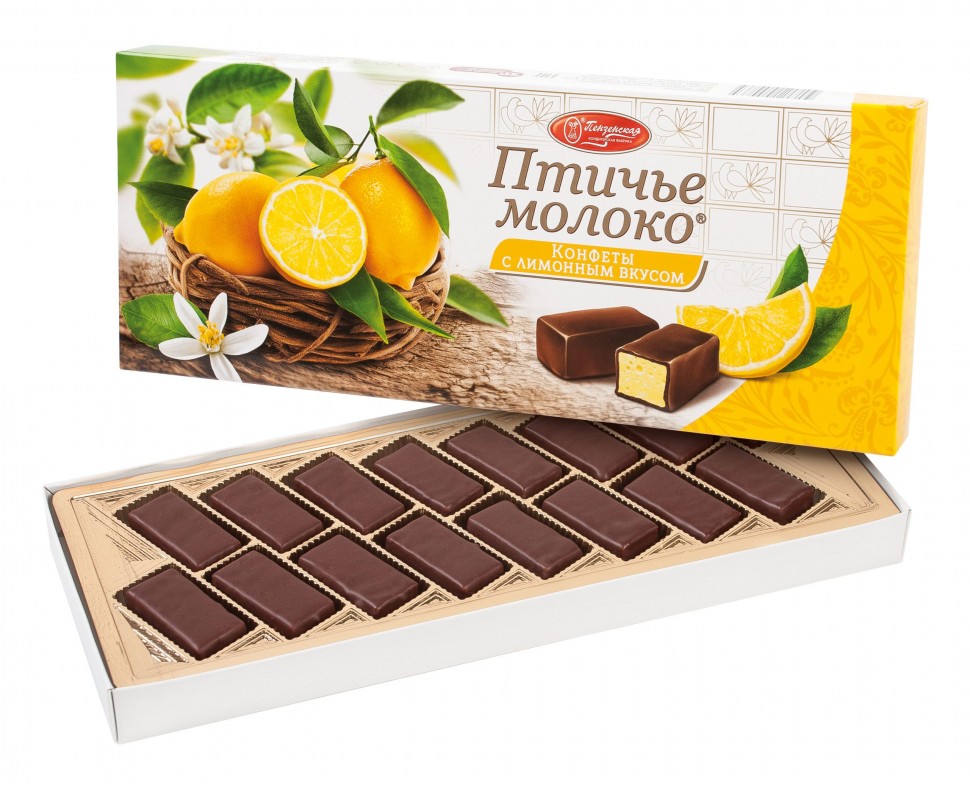 Конфеты Птичье молоко с лимонным вкусом, 200 г