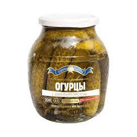 Огірки з листом дуба 900г