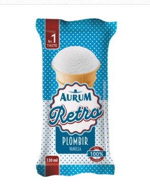 Sorvete de chocolate "Retrô" (Etalon, 80g/40)