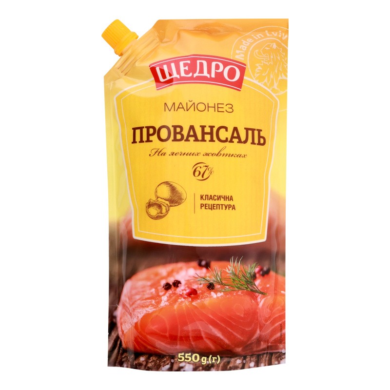 	Maionese 67% Provençal Shchedro d/p 550g