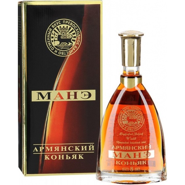 Коньяк Манэ 8 лет 0,5л в цветной сувенирной коробке