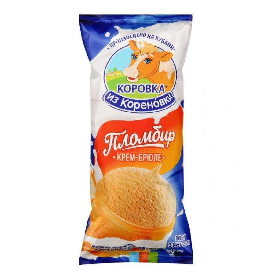Helado de vaca de Korenovka Creme brulée 100g