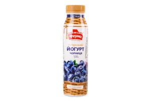 Йогурт 1.5% питної Чорниця Ферма 250г 