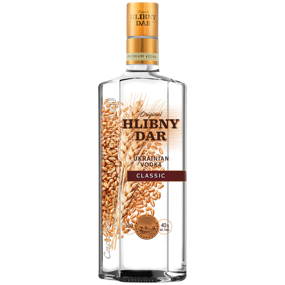 Vodka ucraniana "Jlebniy Dar" Classic, 0.5 l
