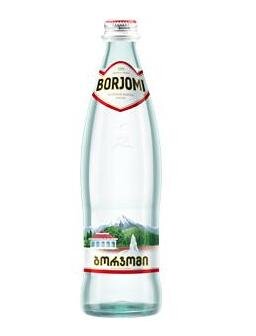 Água mineral com gás natural "Borjomi", 0,5 l