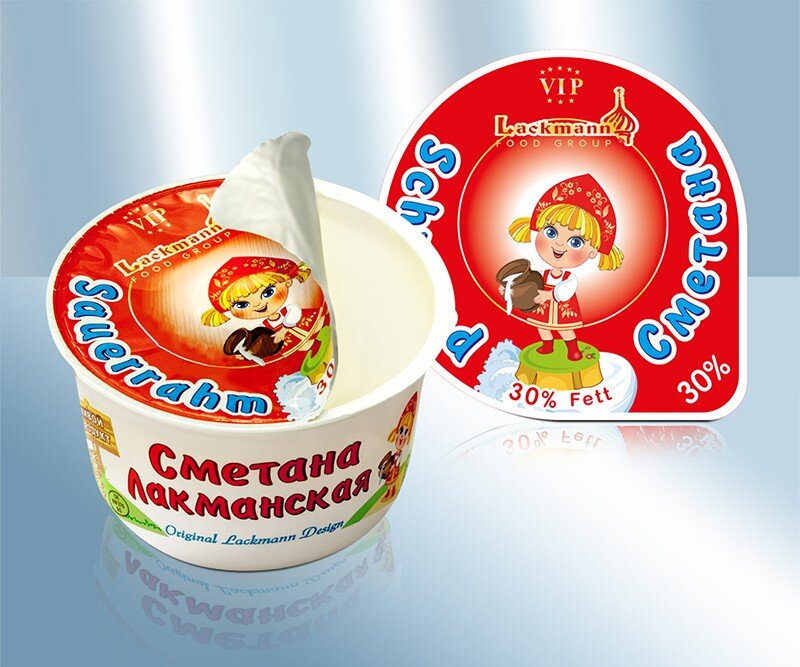 Сметана "Lackmann" 30% жирности,  200 г