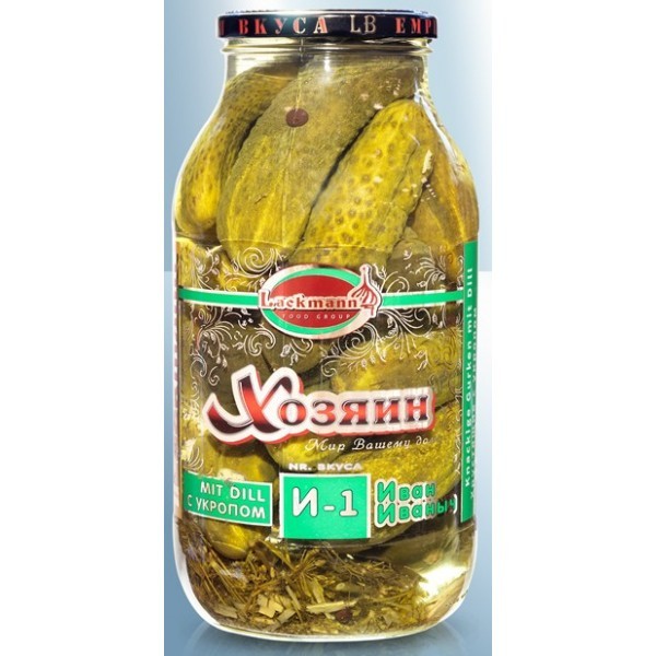 ОГУРЦЫ С УКРОПОМ И-1, 1850 МЛ