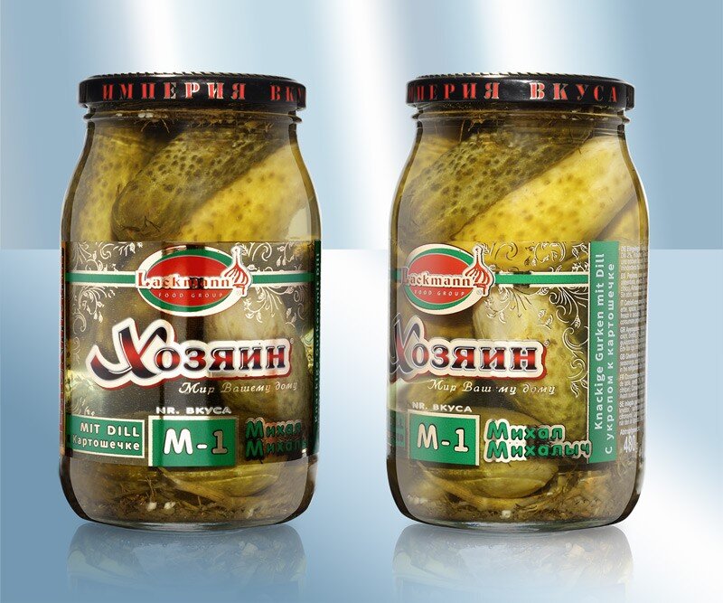 Огурцы деревенские "Хозяин" с укропом к картошечке, 880 г