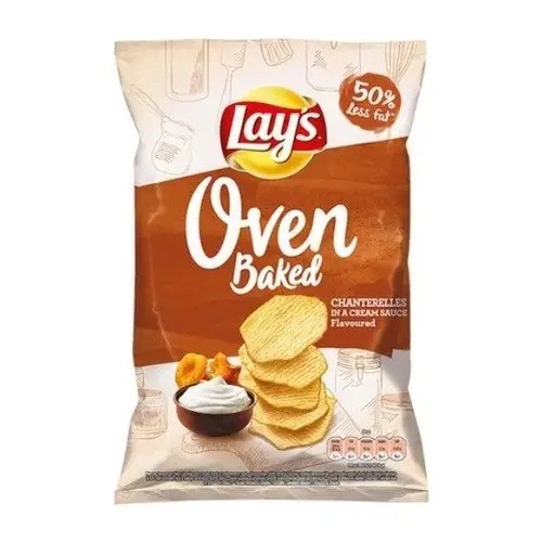 Чіпси Lays Oven Baked запечені, зі смаком лисичок у сметані, 110 г