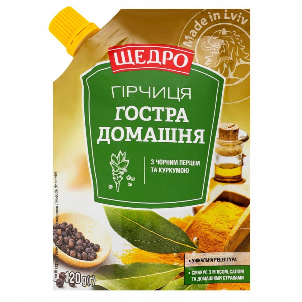 Горчица острая щедро 120 г