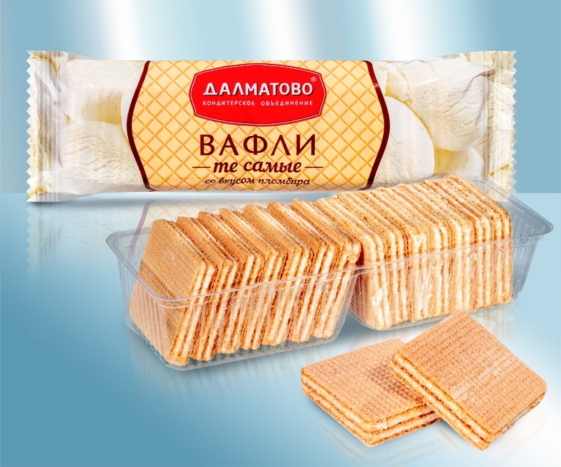 Wafers &quot;mesmo&quot; com o sabor do creme, chia, 250 g