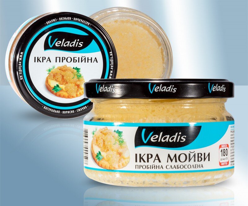 Икра мойвы пробойная, слабосоленая, 180 г